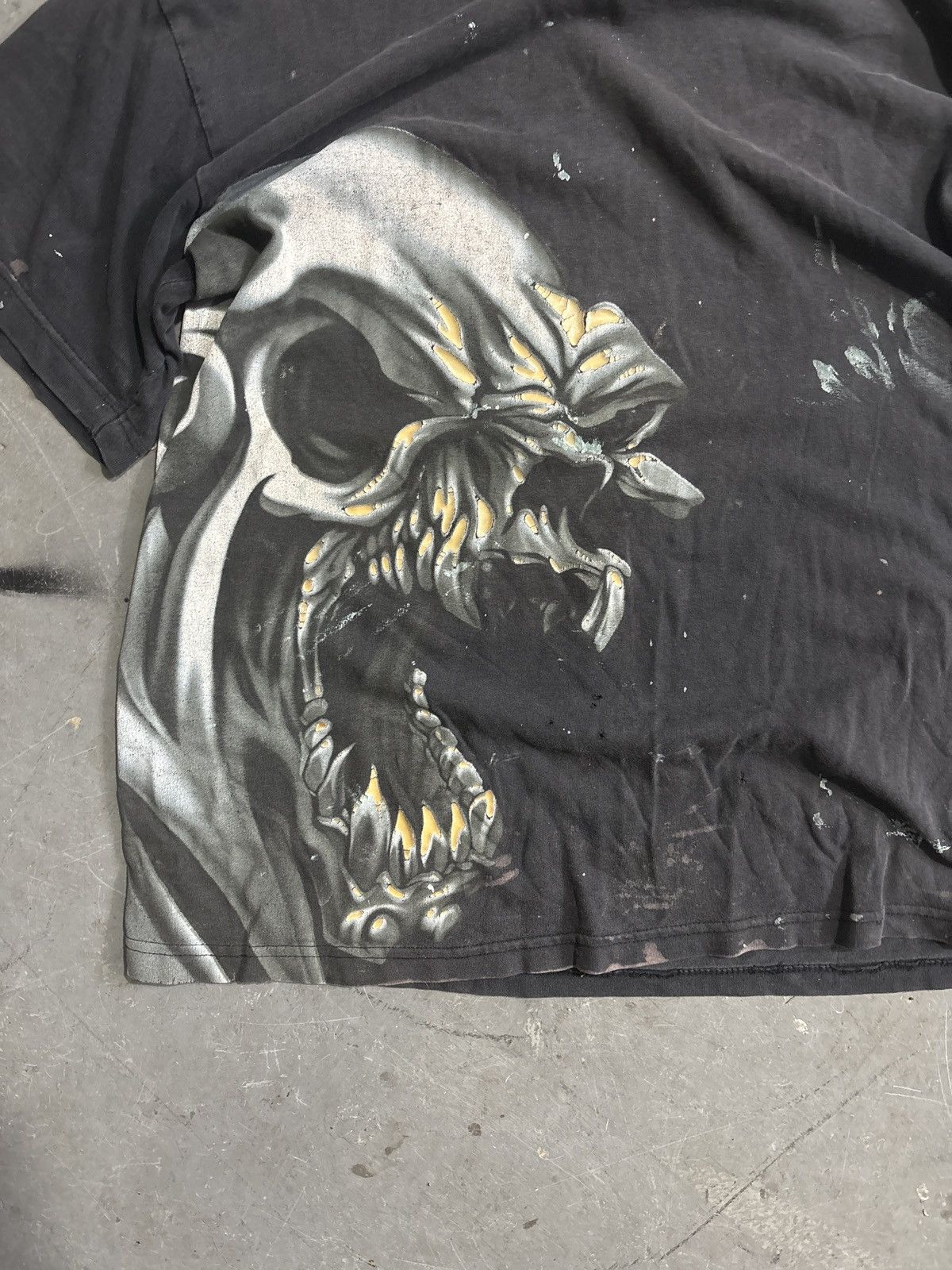 JNCO rare jnco big skull print faded t shirt Size US L / EU 52-54 / 3 - 4 Thumbnail