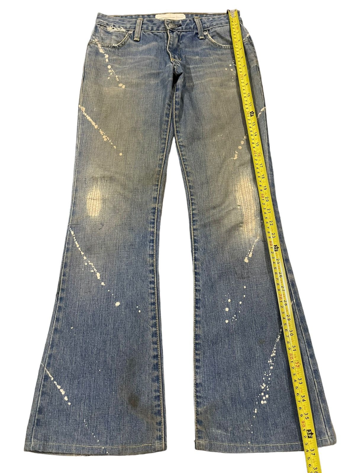 Hysteric Glamour Vintage Japanese Mud Wash Distress Paint Splatter Flare Jean Size 27" / US 4 / IT 40 - 10 Thumbnail