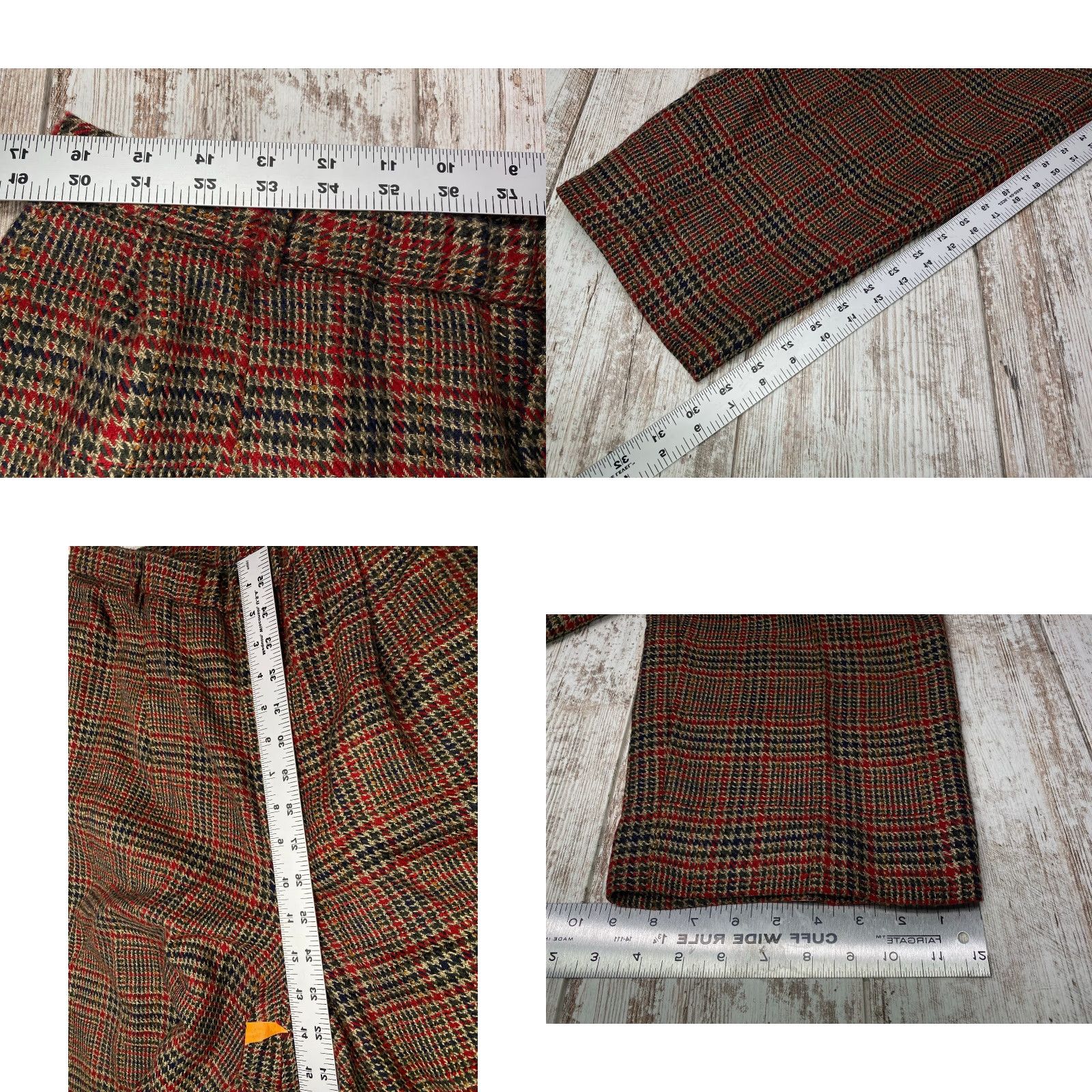 Pendleton VINTAGE Pendleton Wool Blend Pants Women's Size 16 Houndstooth Lined Button 7331 Size 38" / US 16 / IT 52 - 8 Thumbnail