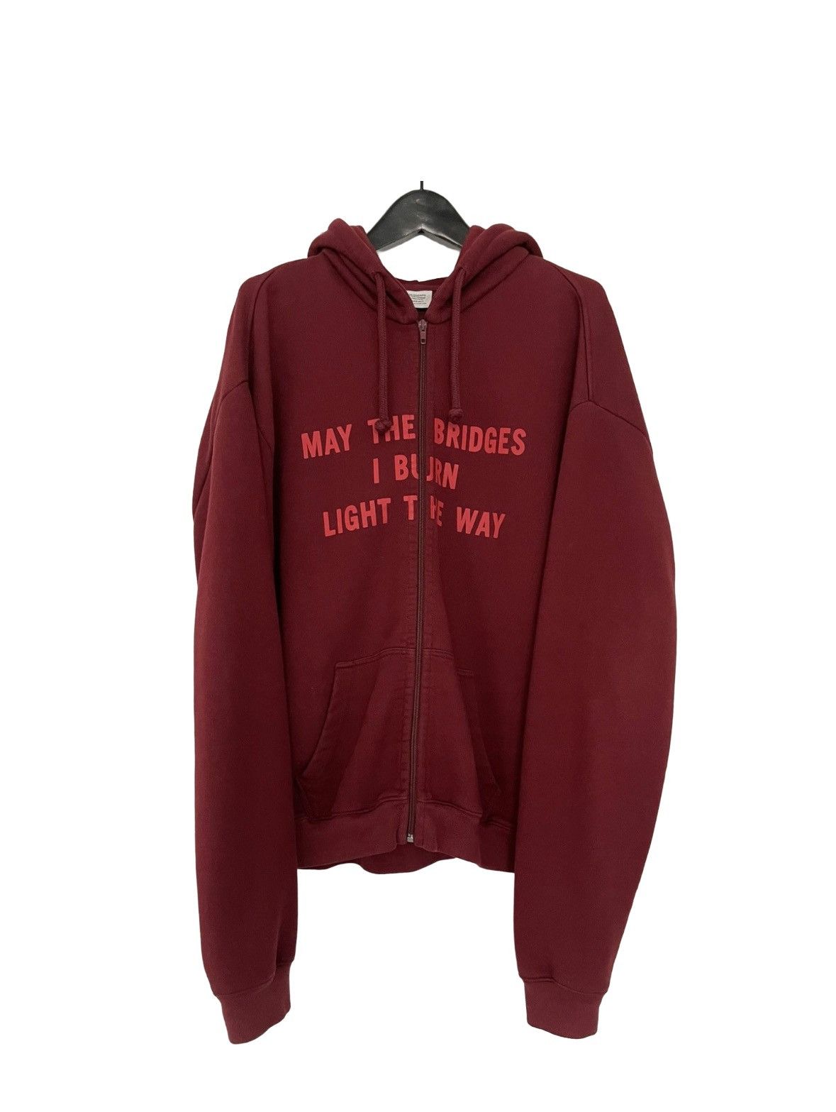 Vetements May The Bridges I Burn/Antwerpen split hoodie | Grailed