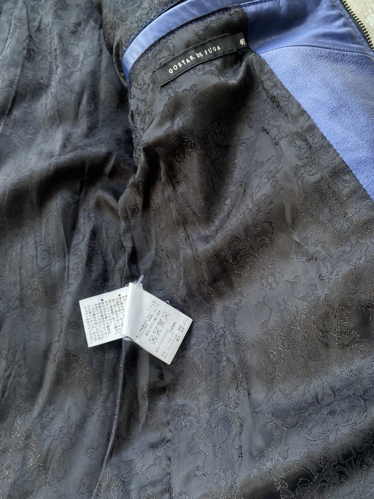 GOSTAR DE FUGA blue leather jacket | Grailed