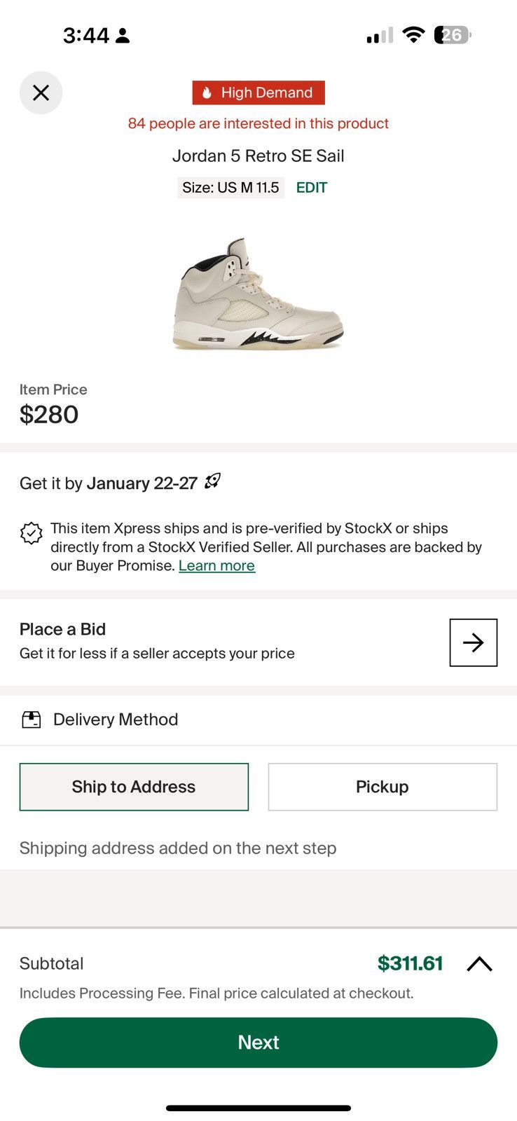 Jordan Brand Jordan 5 Retro SE SAIL Size US 11.5 / EU 44-45 - 7 Thumbnail