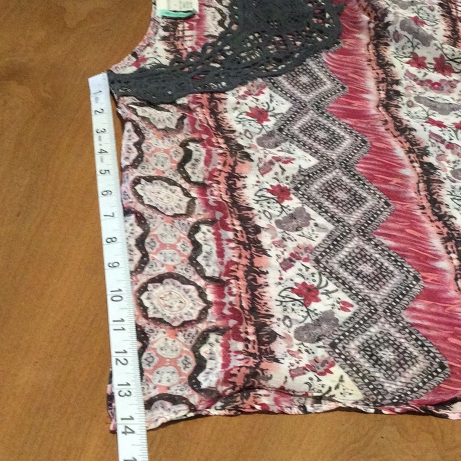 Other Love Potion Multicolor Sheer Flutter Sleeve Top Size M Size M / US 6-8 / IT 42-44 - 16 Thumbnail