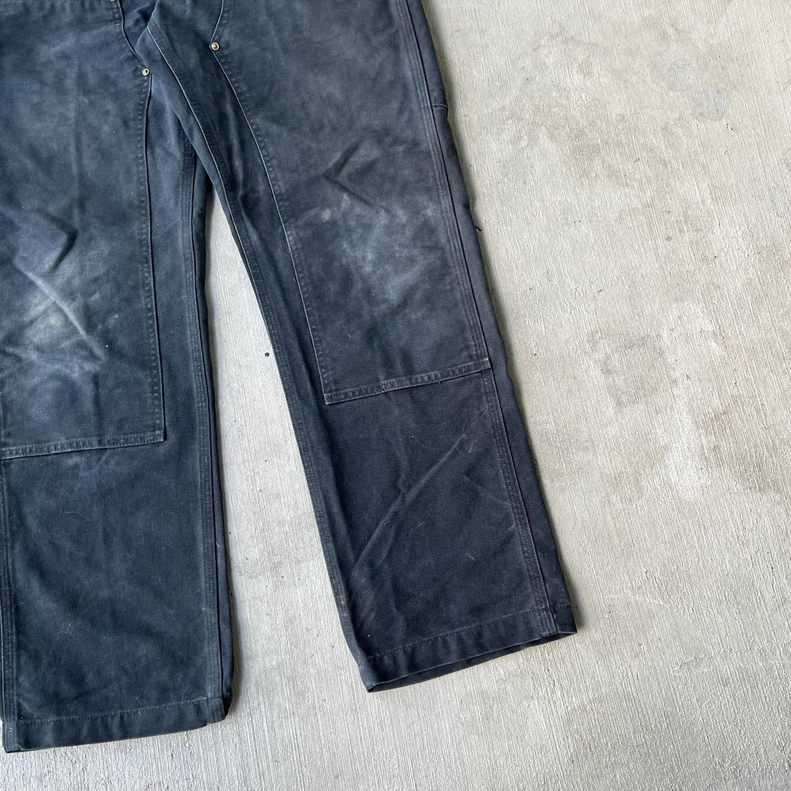 Carhartt × Vintage Carhartt black faded double knee work wear carpenter pants Size US 37 - 4 Thumbnail