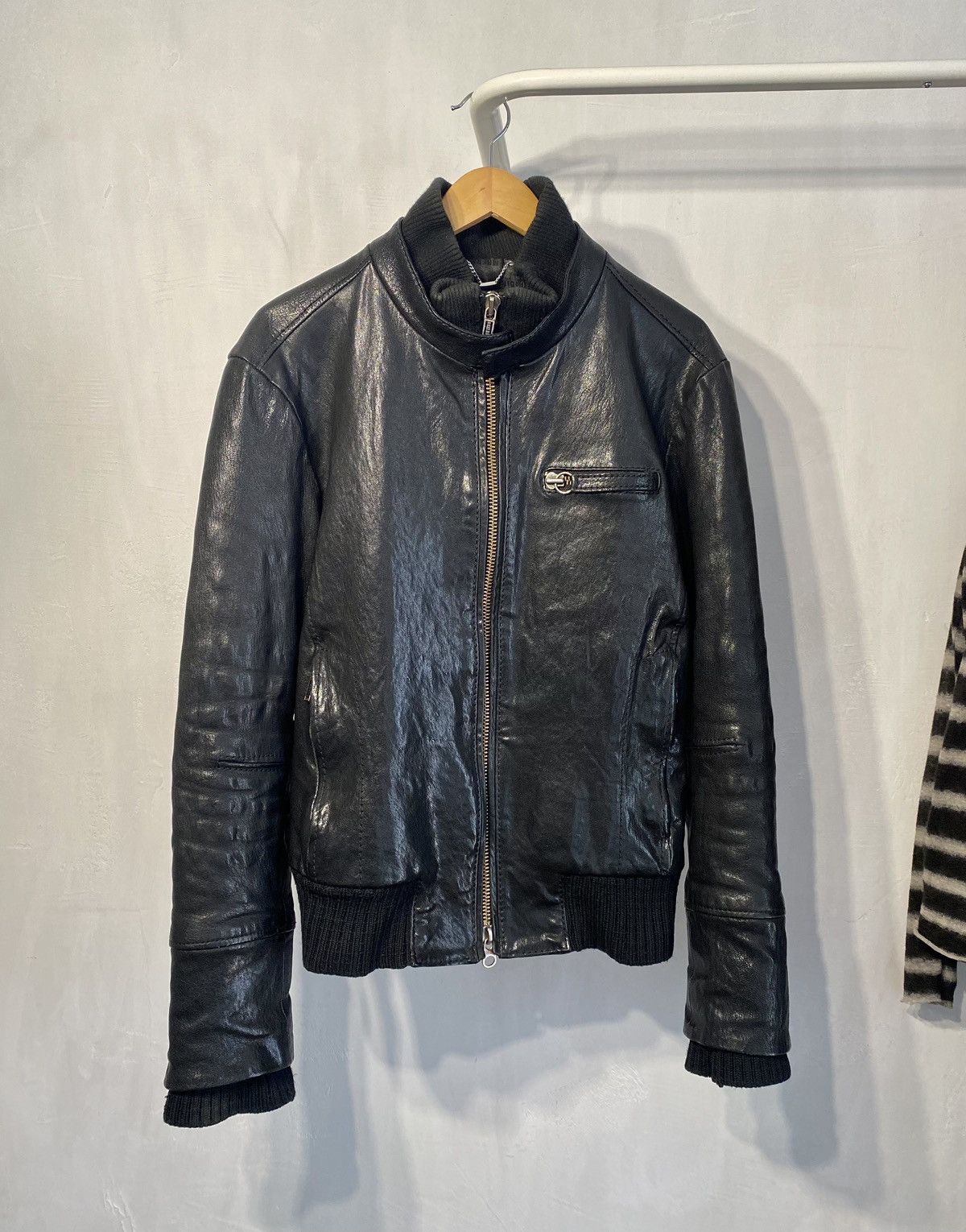 image of Archival Clothing x Avant Garde Vintage Dirk Bikkembergs Leather Jacket Black, Men's (Size Large)