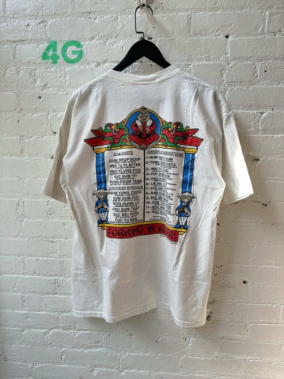 Vintage VINTAGE KONG GONGS MENU PERVERTED SHIRT Size US XL / EU 56 / 4 - 2 Thumbnail