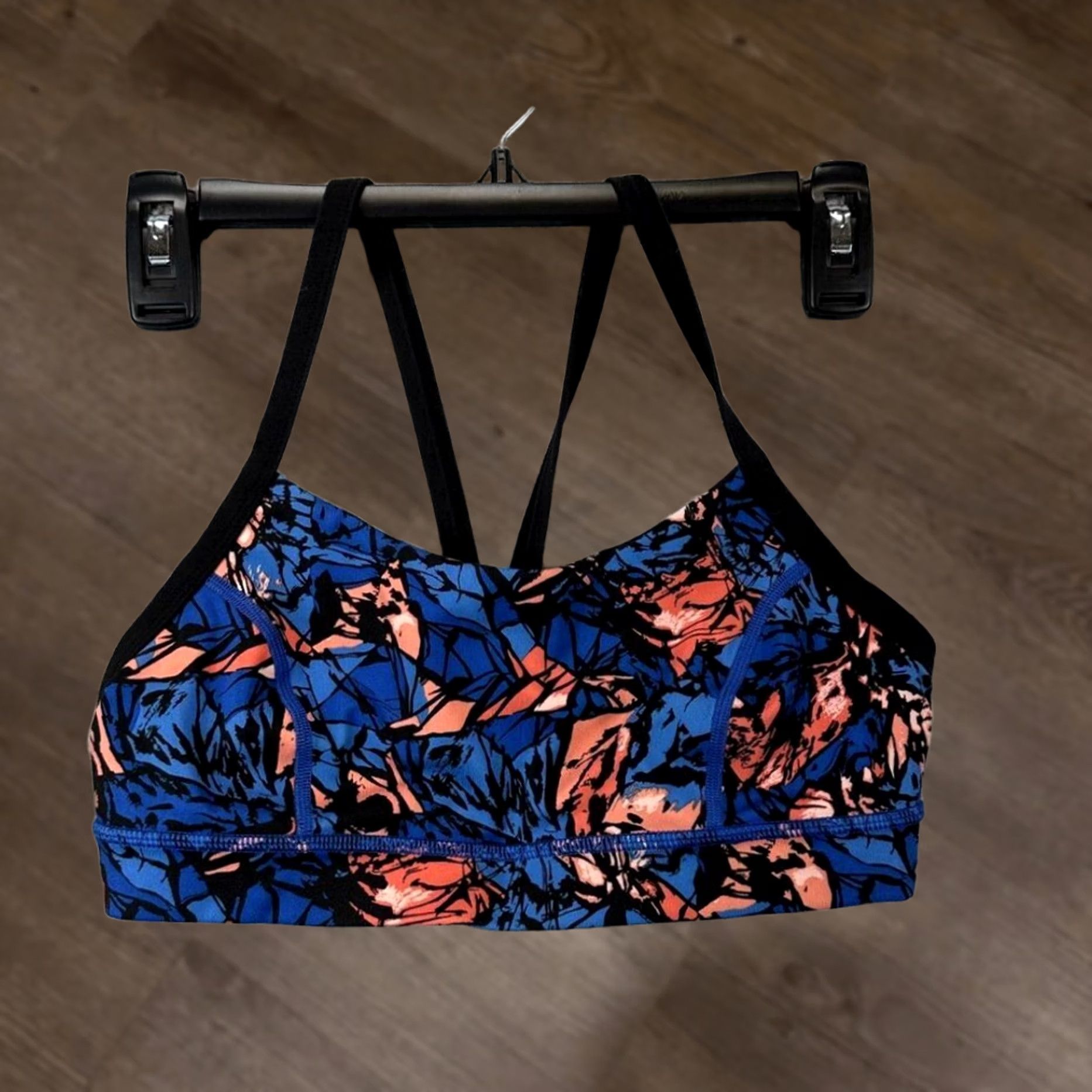 Lululemon Lululemon Sports Bra Womens 6 Blue Geometric Strappy Workout Activewear Ladies Size ONE SIZE - 1 Thumbnail