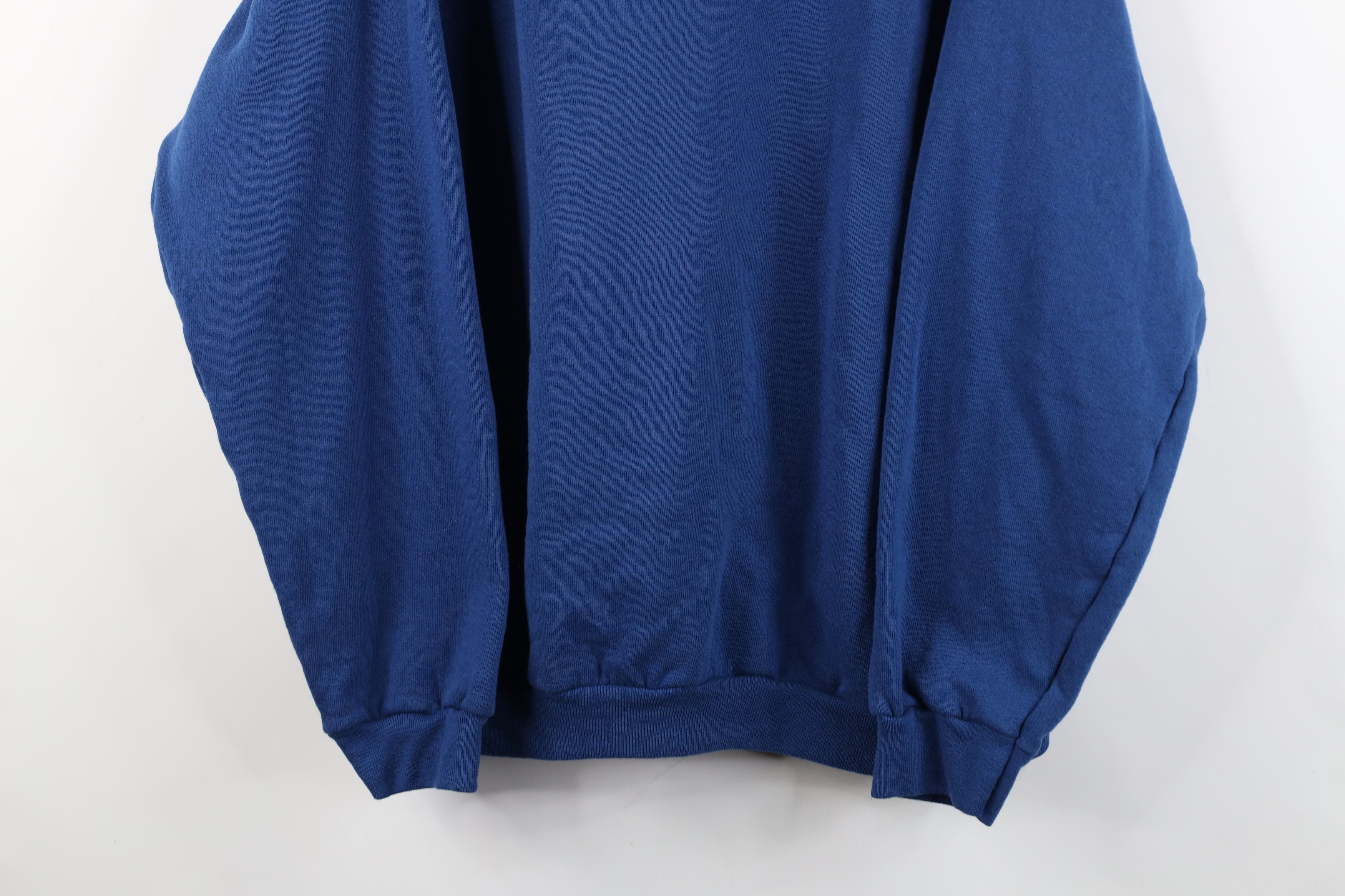 Vintage Vintage 90s Streetwear Blank Crewneck Sweatshirt Blue USA Size US XL / EU 56 / 4 - 3 Thumbnail