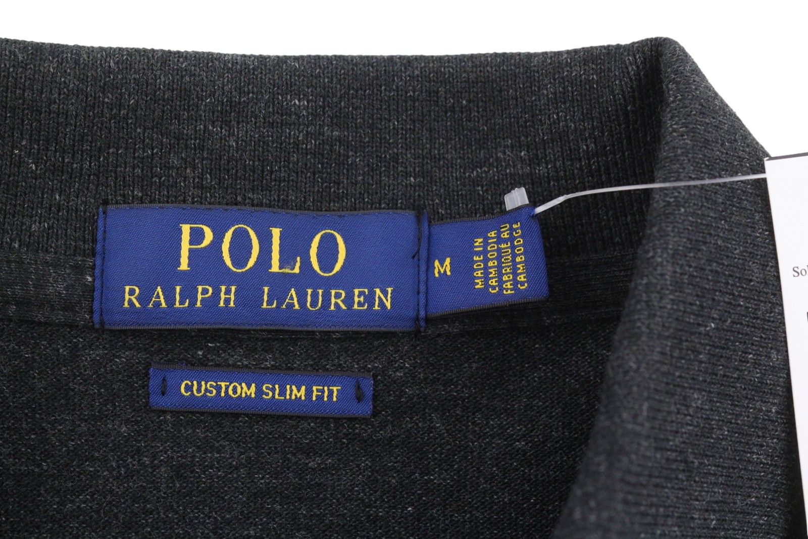 Ralph Lauren CUSTOM SLIM FIT M Black Melange Cotton Logo 87896 Size US M / EU 48-50 / 2 - 7 Thumbnail
