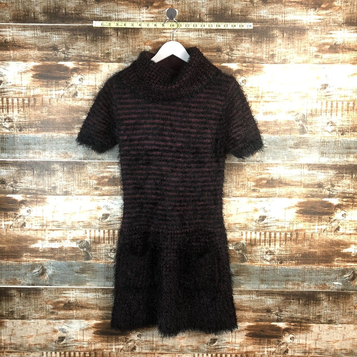 Homespun Knitwear × Japanese Brand DL Cherry Couture Maroon mohair Knitwear #C042 Size S / US 4 / IT 40 - 1 Thumbnail