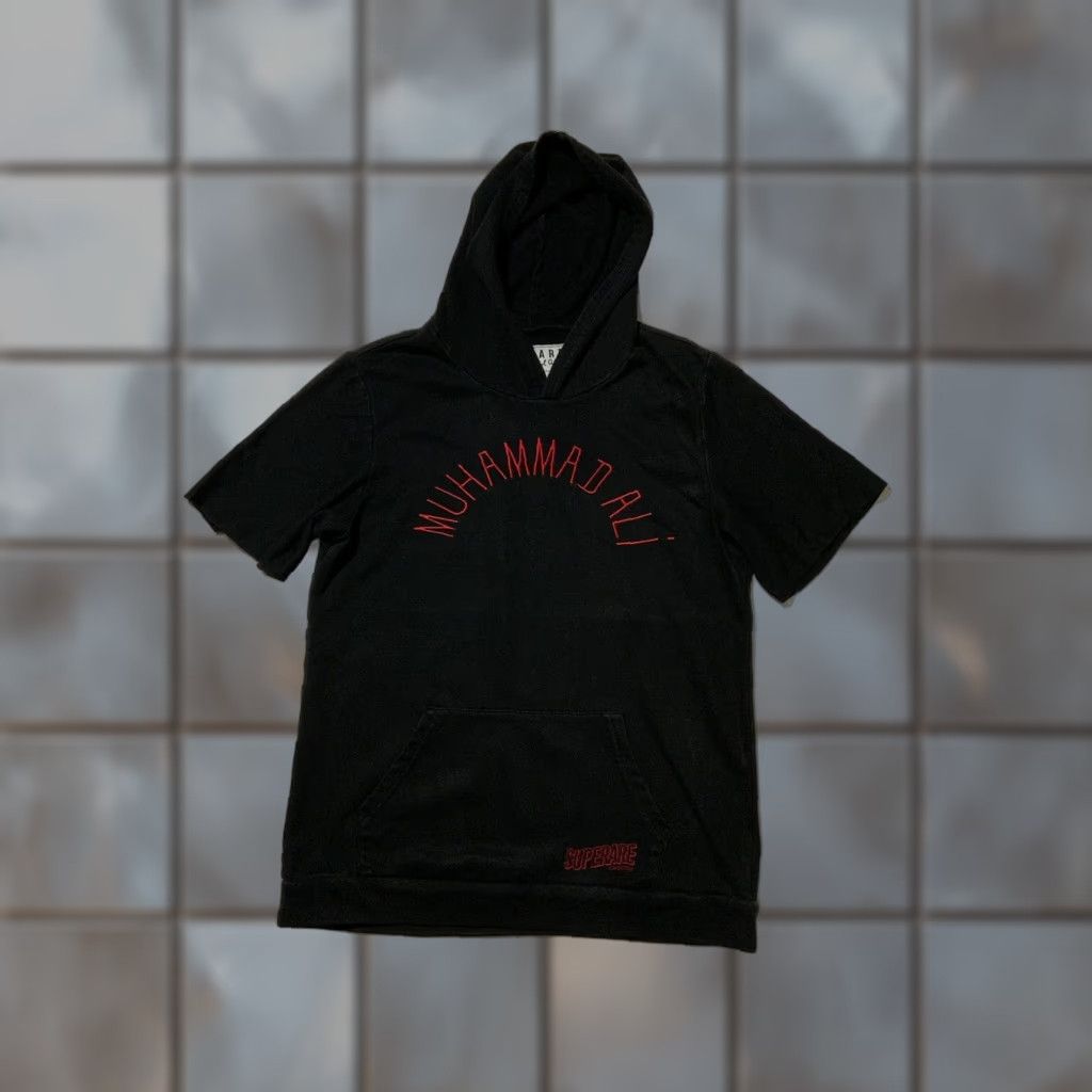 Vintage VINTAGE Superare X Muhammad Ali Fly Like Butterfly Sting Like Bee S/S Pullover Hoodie M Men Black Size US M / EU 48-50 / 2 - 1 Thumbnail