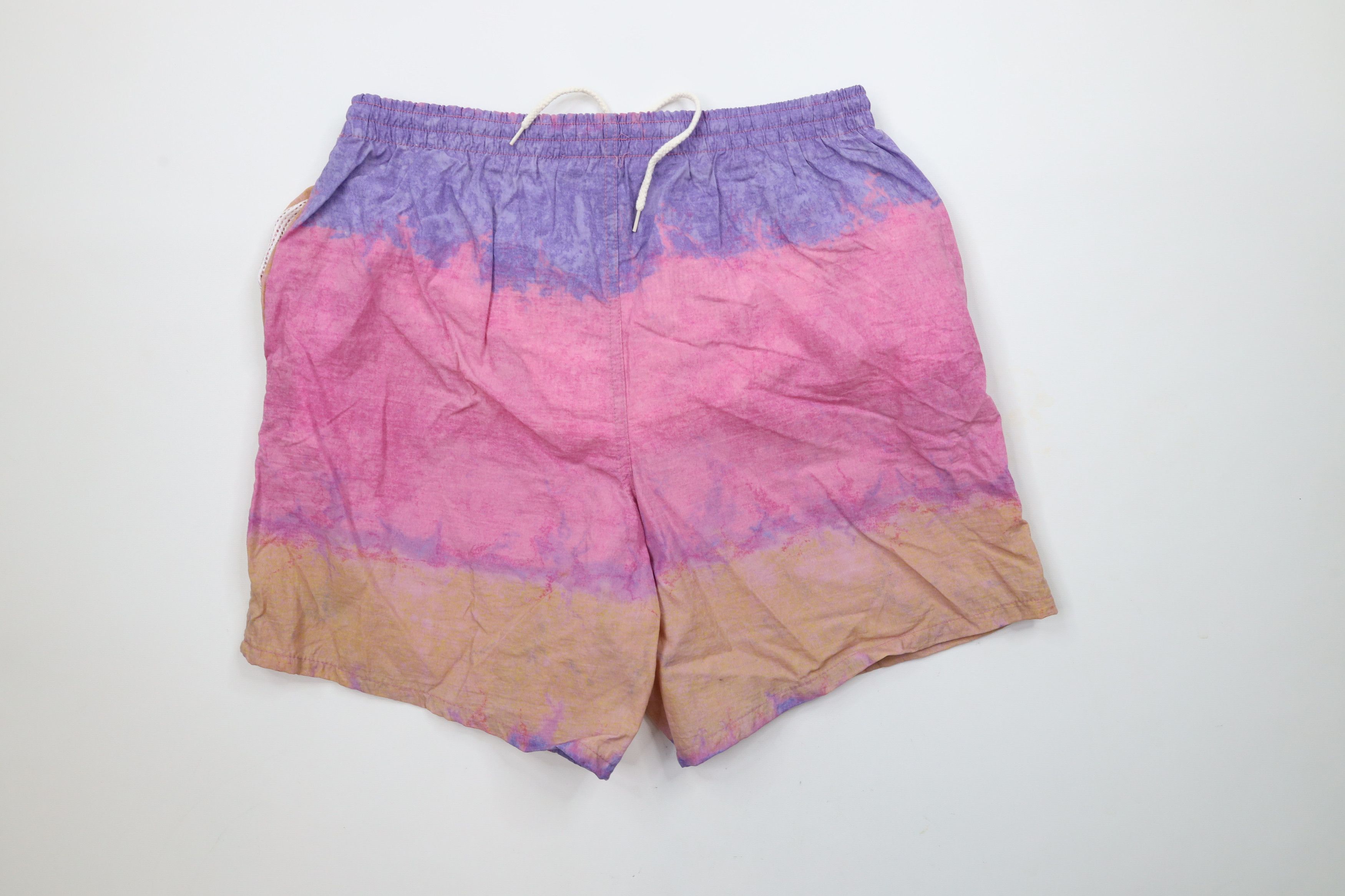 Vintage Vintage 90s Streetwear Wash Tie Dye Lined Beach Swim Shorts Size US 32 / EU 48 - 10 Thumbnail