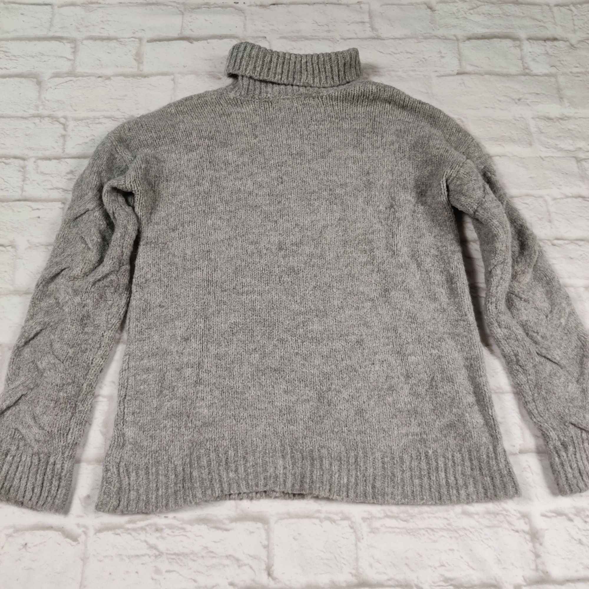 Other Endless Rose S Gray Cable Knit Turtleneck Sweater Pullover C Size S / US 4 / IT 40 - 2 Thumbnail