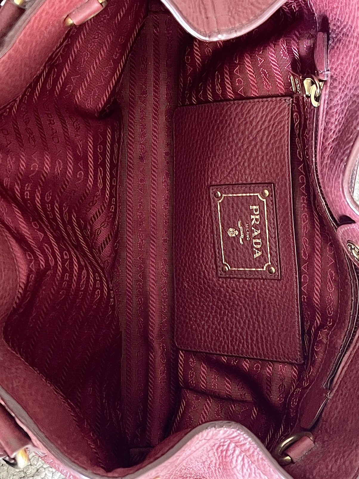 Prada Prada Tasche – Vitello Daino – Rot/Bordeaux Size ONE SIZE - 7 Thumbnail