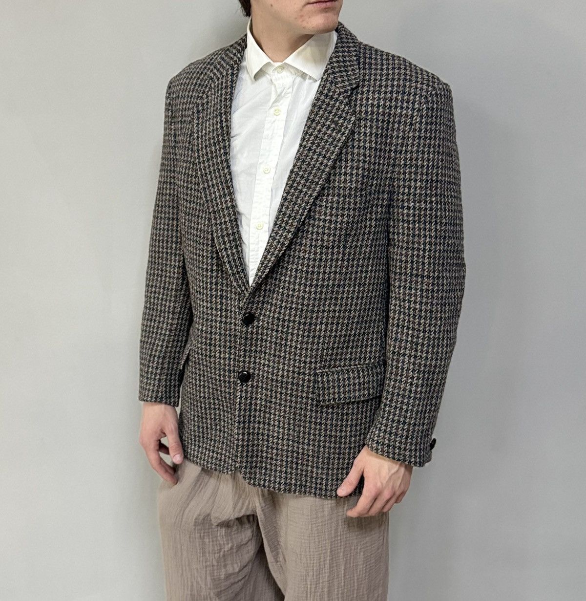 Harris Tweed Blazer 90s HARRIS TWEED JACKET MERCER RRL old money Size 50S - 1 Thumbnail