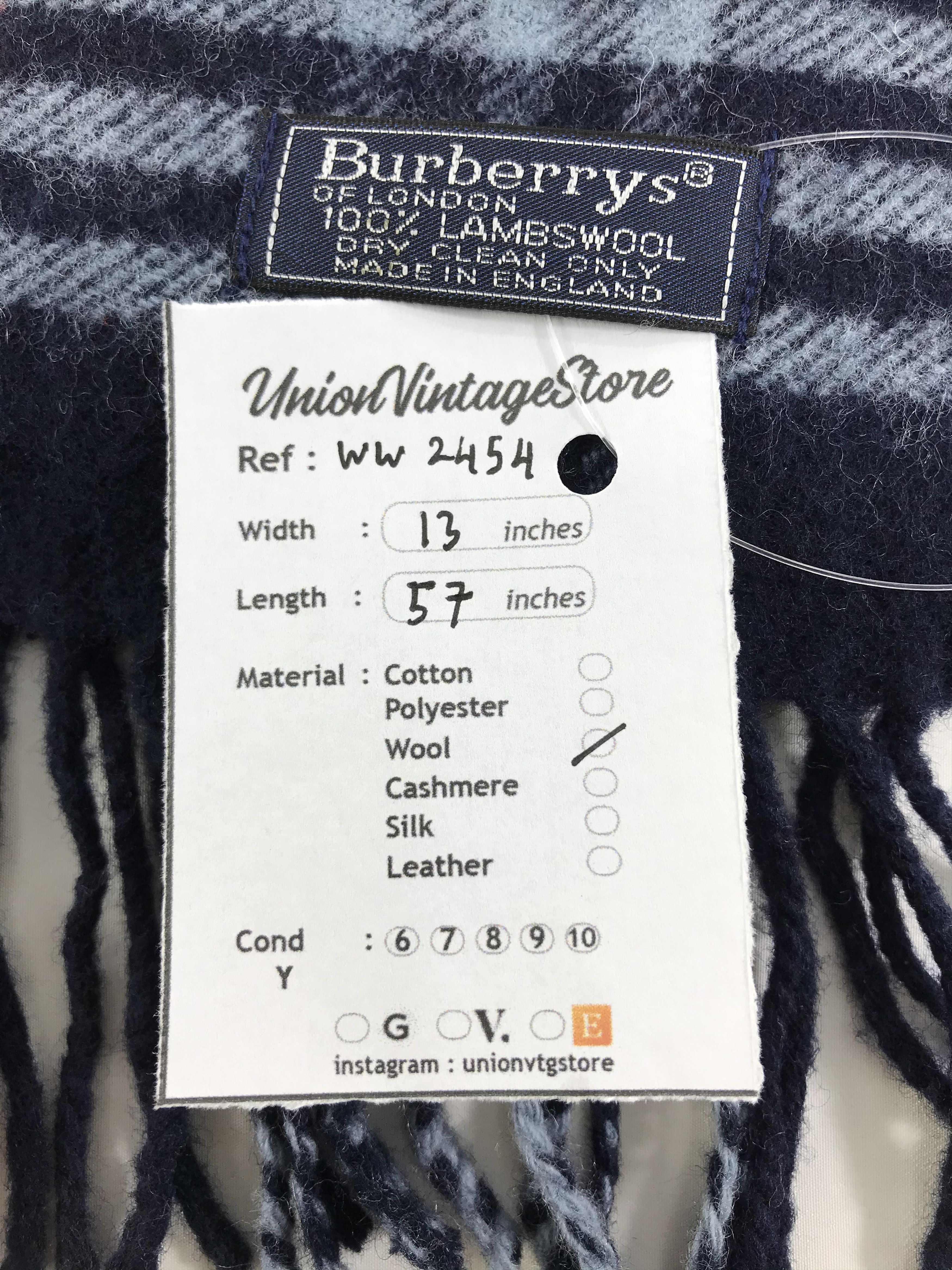 Burberry × Vintage Burberry Scarf / Muffler / Neckwear - WW2454 Size ONE SIZE - 4 Thumbnail