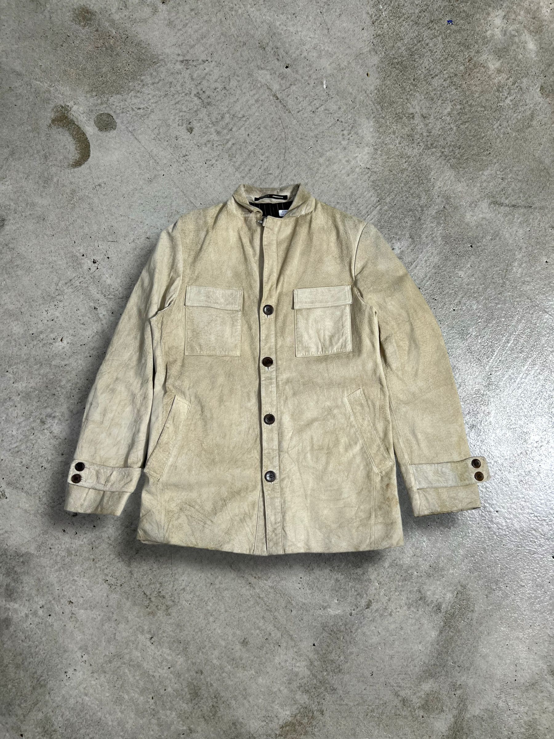 image of Jean Paul Gaultier Homme Objet Leather Coat (L) Gtmpt324 in Light Brown, Men's (Size Large)