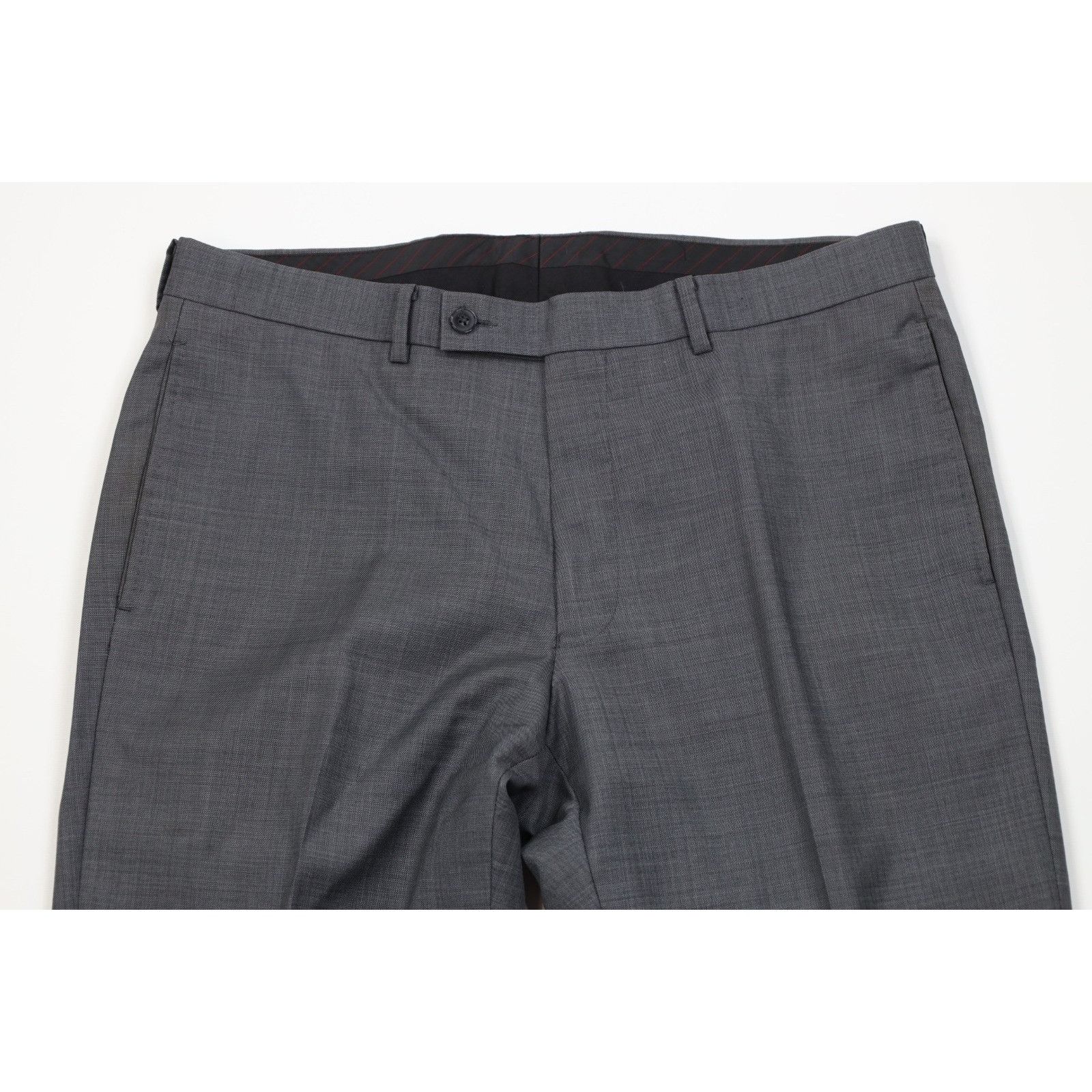 Calvin Klein Calvin Klein Extreme Slim Fit Wool 2 Piece Suit Wedding Size 40R - 11 Thumbnail