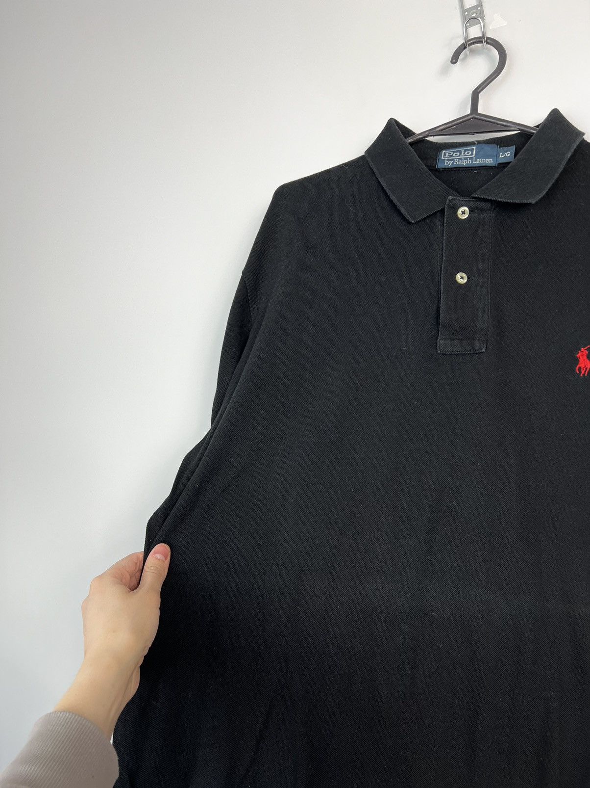 Polo Ralph Lauren × Ralph Lauren × Vintage Longsleeve Polo Ralph Lauren Black Vintage Size US L / EU 52-54 / 3 - 3 Thumbnail