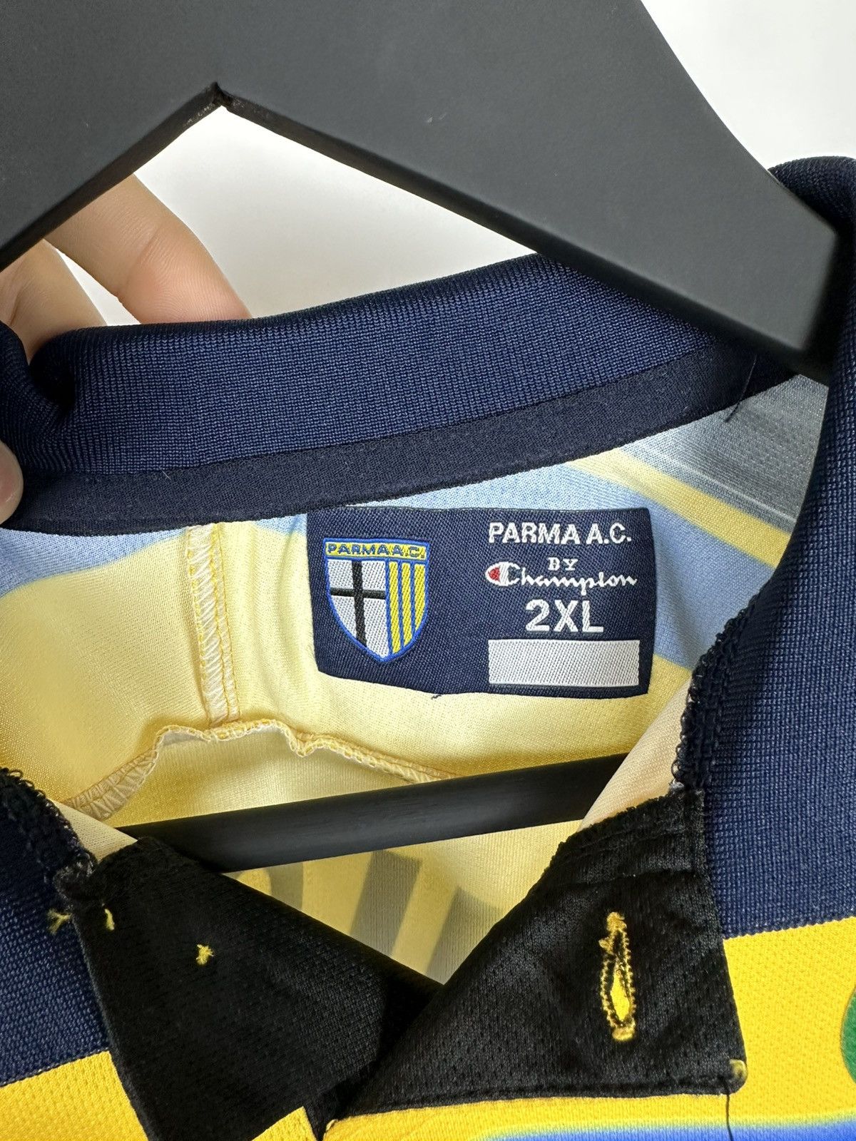 Champion AC Parma #7 Fuser 1999-00 Home Jersey Football Shirt Soccer Size US XXL / EU 58 / 5 - 10 Thumbnail