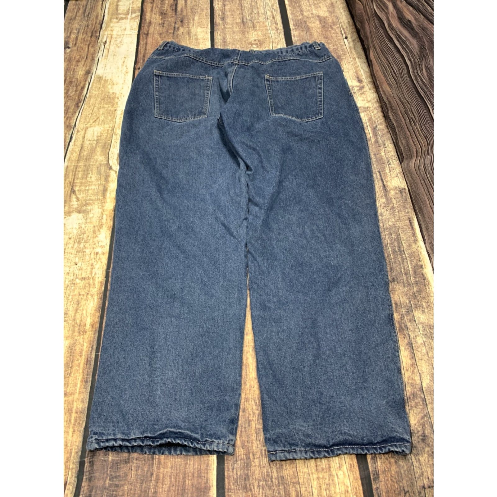 Vintage Canyon Creek Jeans Men 40X32 Blue Straight Leg Regular Fit Fleece Lined Denim Cotton 5-Pocket Belt Loops Mid Rise Vintage: No Womens/Mens Size US 40 / EU 56 - 4 Thumbnail