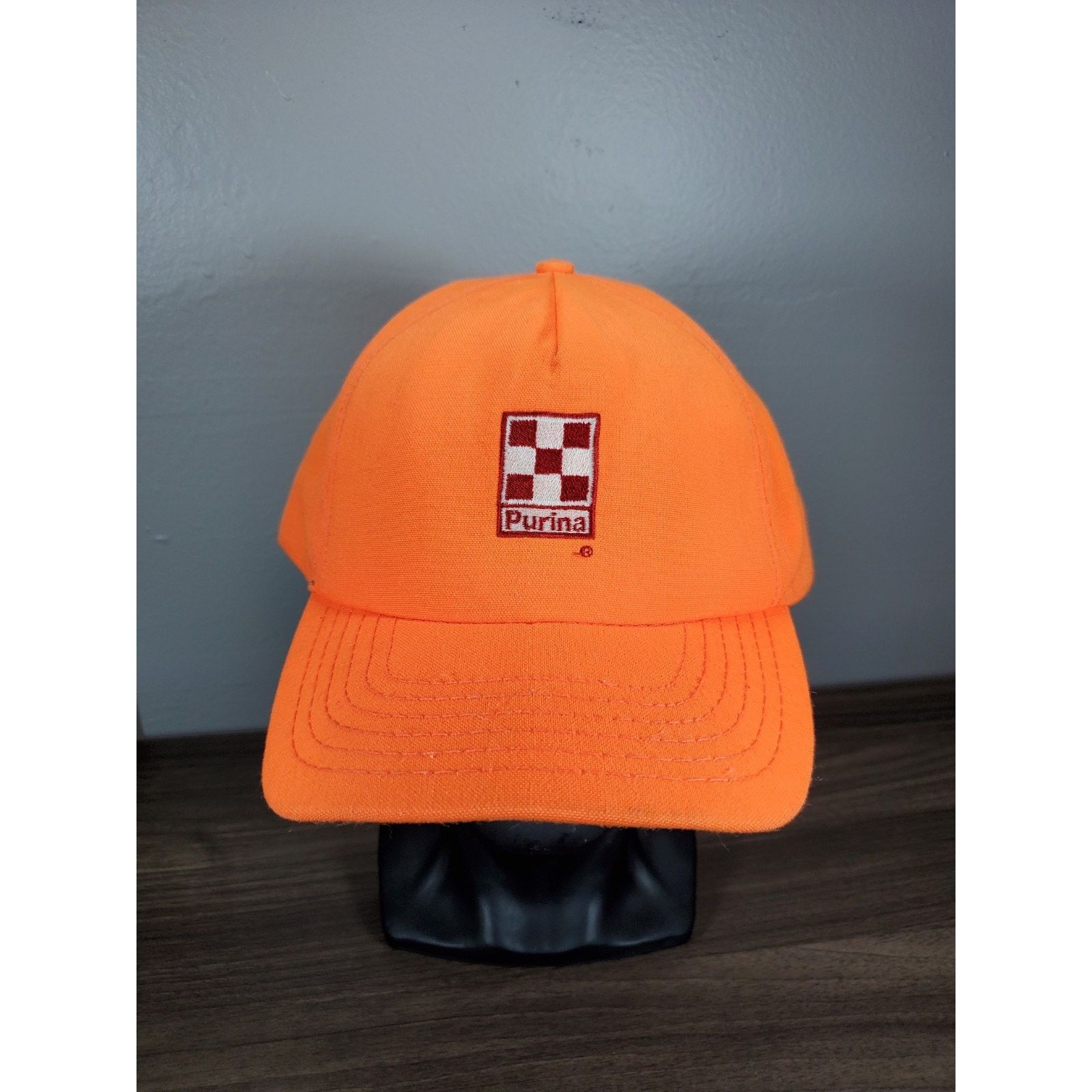 Vintage Purina Mills Hat Snapback Cap Orange Dog Food Chow Hunting Size ONE SIZE - 1 Thumbnail