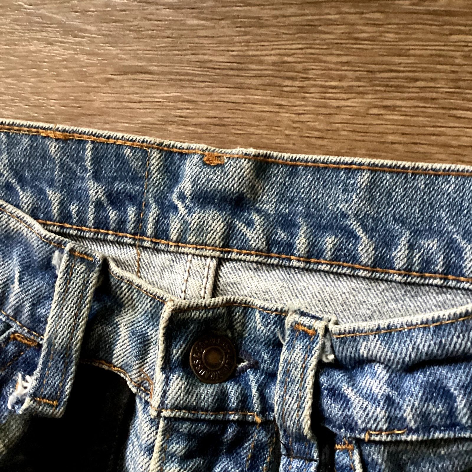 Levi's Vintage Levi 501 Jeans with leather double knees Size US 32 / EU 48 - 3 Thumbnail