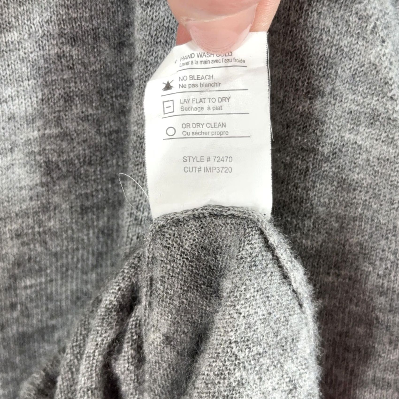 Vince Vince Sweater Women Large 100% Cashmere Gray Scoop Neck Raglan Pullover Size L / US 10 / IT 46 - 6 Thumbnail