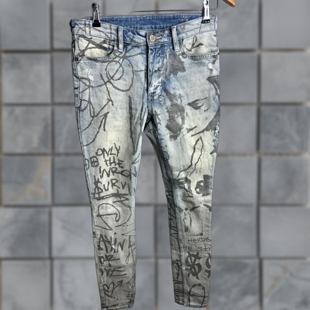 Ksubi VINTAGE? No. Ksubi Jeans Mens 29x31 Blue Distressed Skinny Van Winkle Devils Trippie Redd Size US 29 - 1 Thumbnail