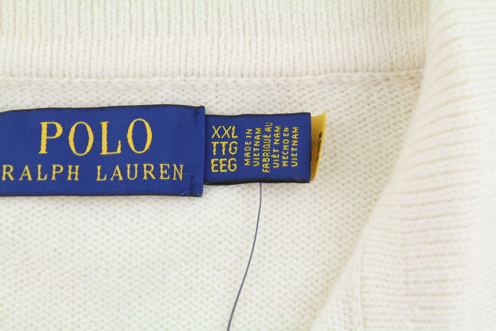 Ralph Lauren CREAM 2XL Wool Blend Polo Neck Pullover 86931 Size US XXL / EU 58 / 5 - 10 Thumbnail