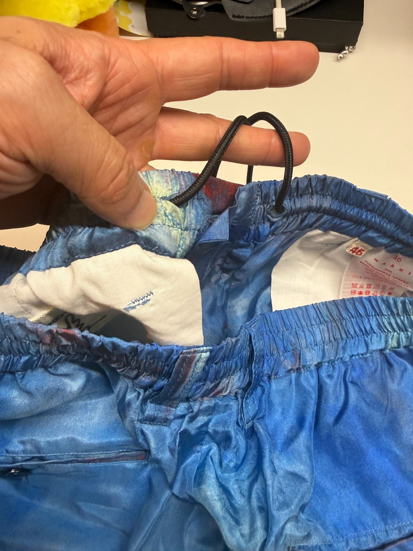 Marni Marni Blue Silk Loose Beach Shorts Size US 30 / EU 46 - 7 Thumbnail