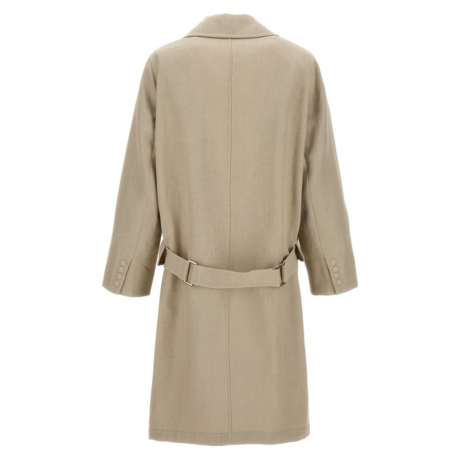 Max Mara MAX MARA Mescal Beige Linen Long Trench Coat New & Authentic Size XS / US 0-2 / IT 36-38 - 2 Thumbnail