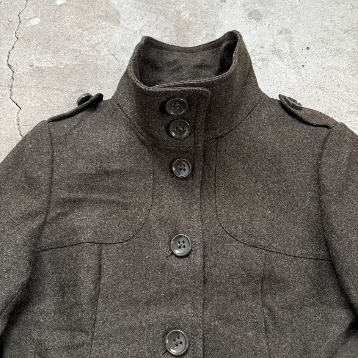 H&M H&M Khaki Wool Military Chic Coat Jacket Size M / US 6-8 / IT 42-44 - 3 Thumbnail
