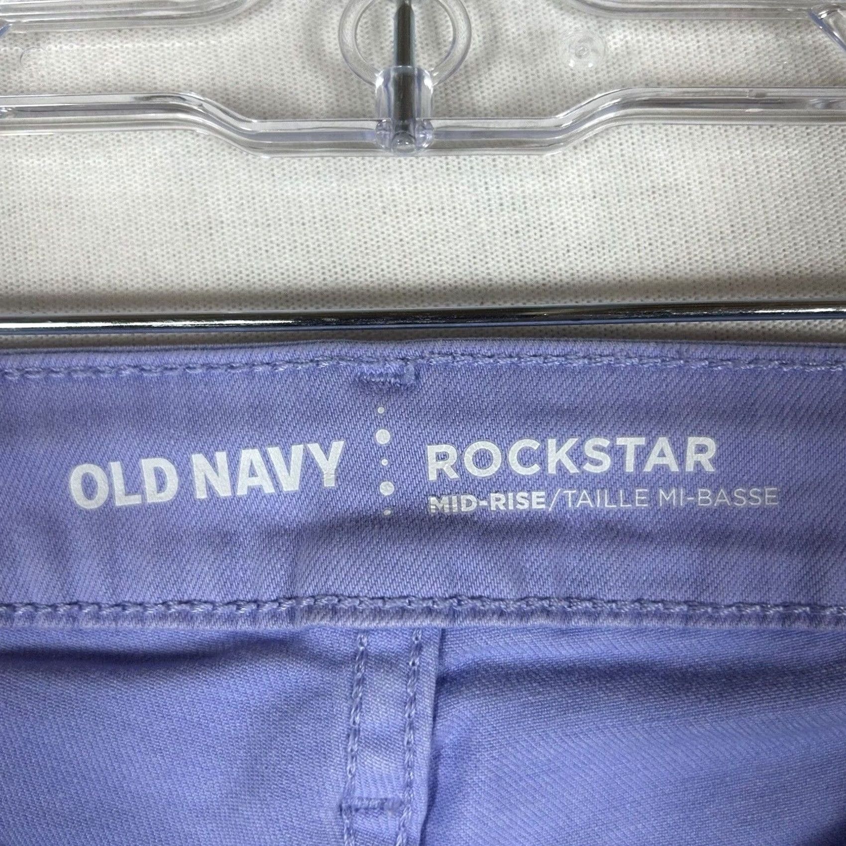 Old Navy Old Navy Rockstar Anke Jeans Mid Rise Womens Size 2 Purple Denim Stretch Raw Hem Jeans Regular Rise Mid Purple Womens Jeans Size 26" / US 2 / IT 38 - 3 Thumbnail
