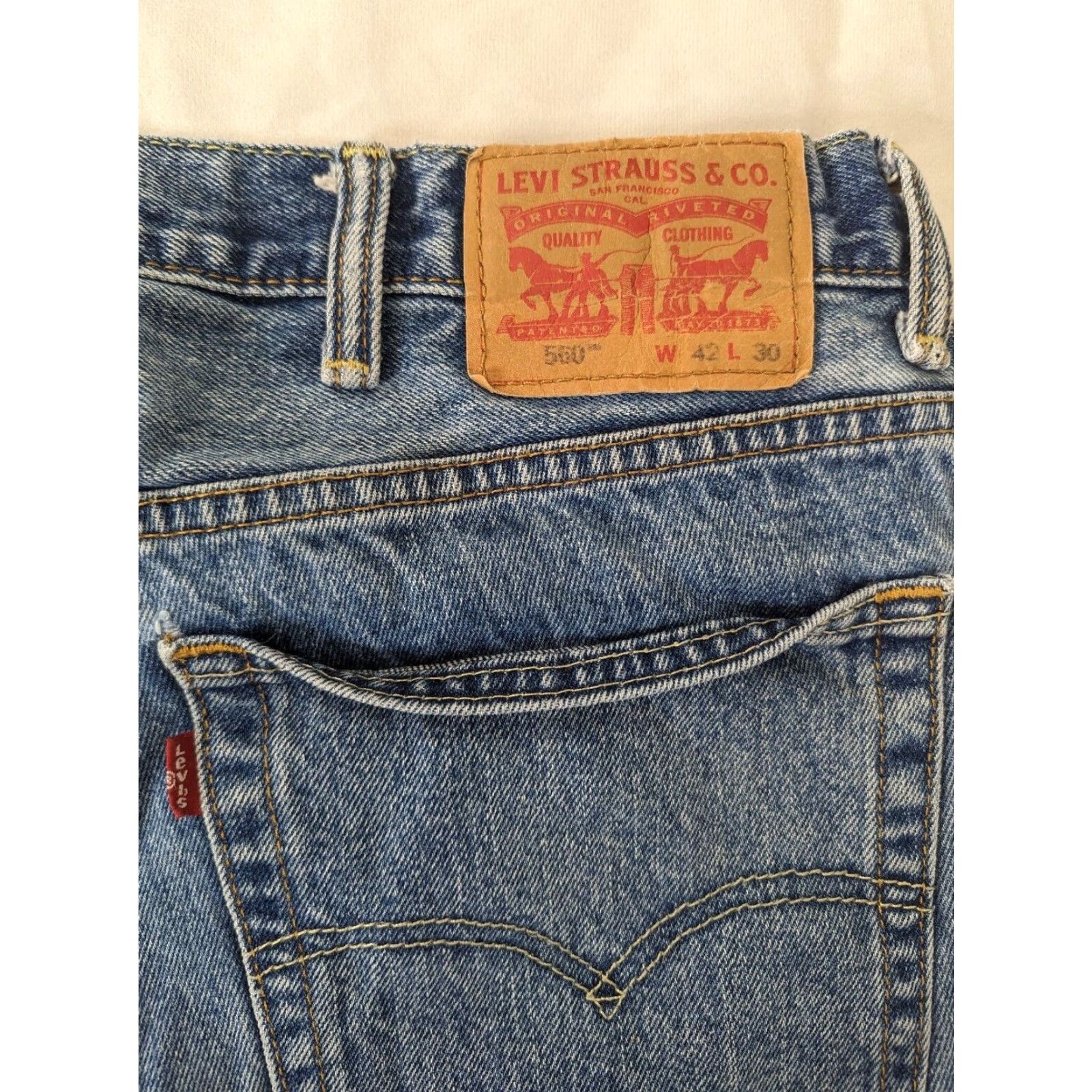Levi's Levi's Jeans 560 Relaxed Comfort Fit Straight Men 42x30 Blue Denim Cotton M2J Size US 42 / EU 58 - 3 Thumbnail