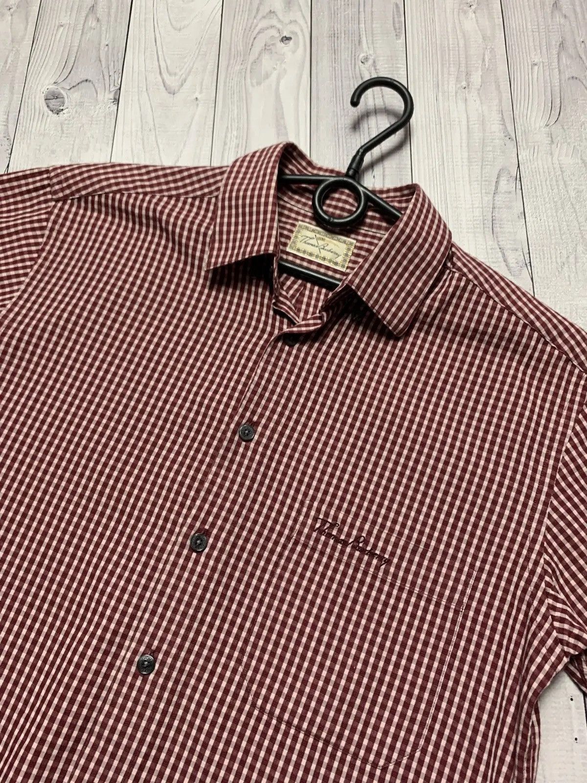 Burberry × Vintage Vintage Plaid Shirt Thomas Burberry size L/XL Size US XL / EU 56 / 4 - 2 Thumbnail