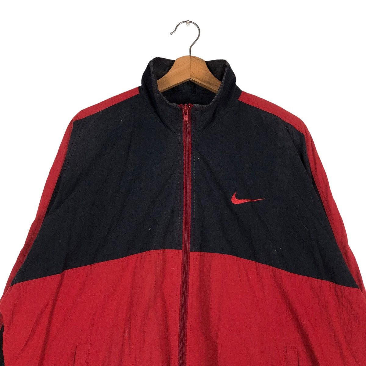Nike 🔥VINTAGE BOMBER JACKET NIKE CENTRE LOGO BIG SWOOSH Size US L / EU 52-54 / 3 - 4 Thumbnail