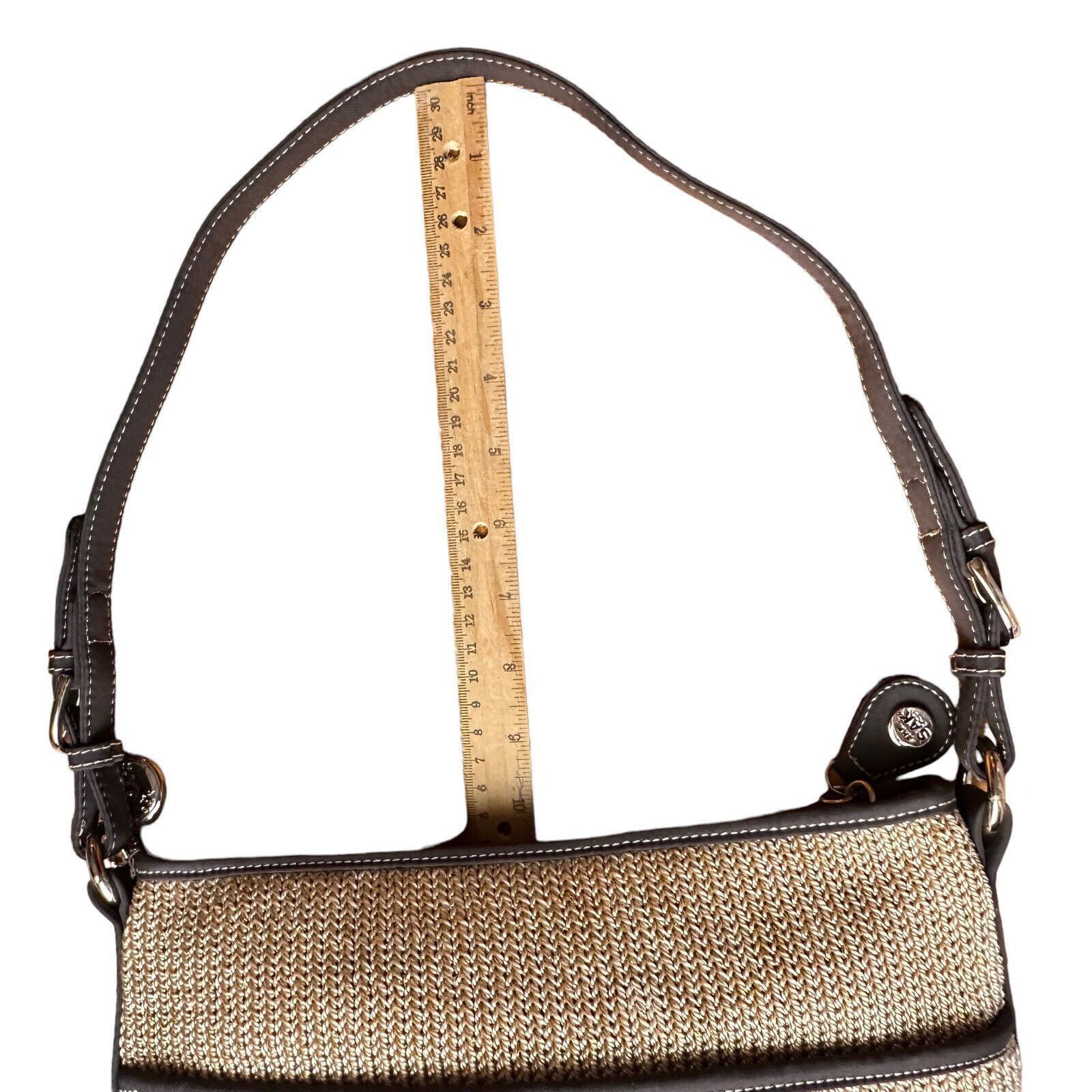 The Sak The Sak Original Taupe Woven Knit Leather Strap Shoulder Bag Size ONE SIZE - 13 Thumbnail