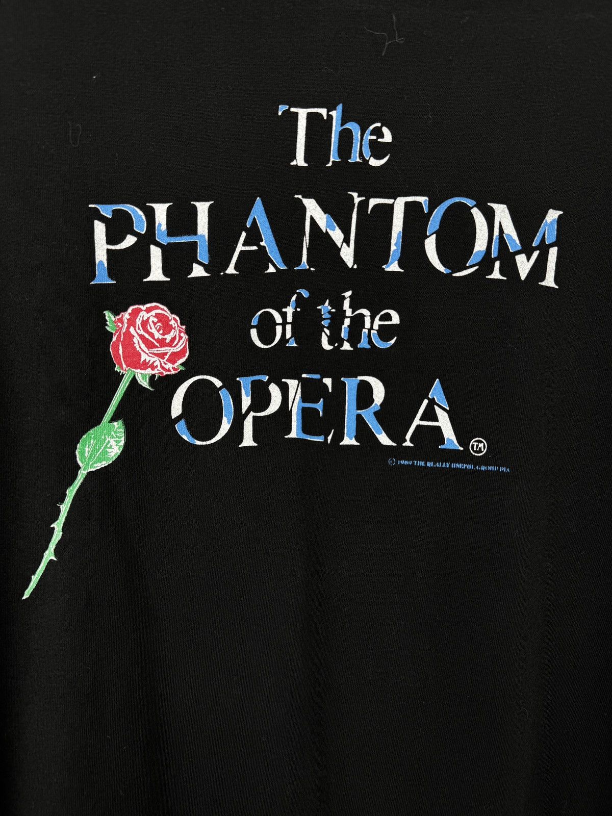 Vintage Vintage THE PHANTOM OF THE OPERA 1989 Black Neck Sweatshirt Size US L / EU 52-54 / 3 - 9 Thumbnail