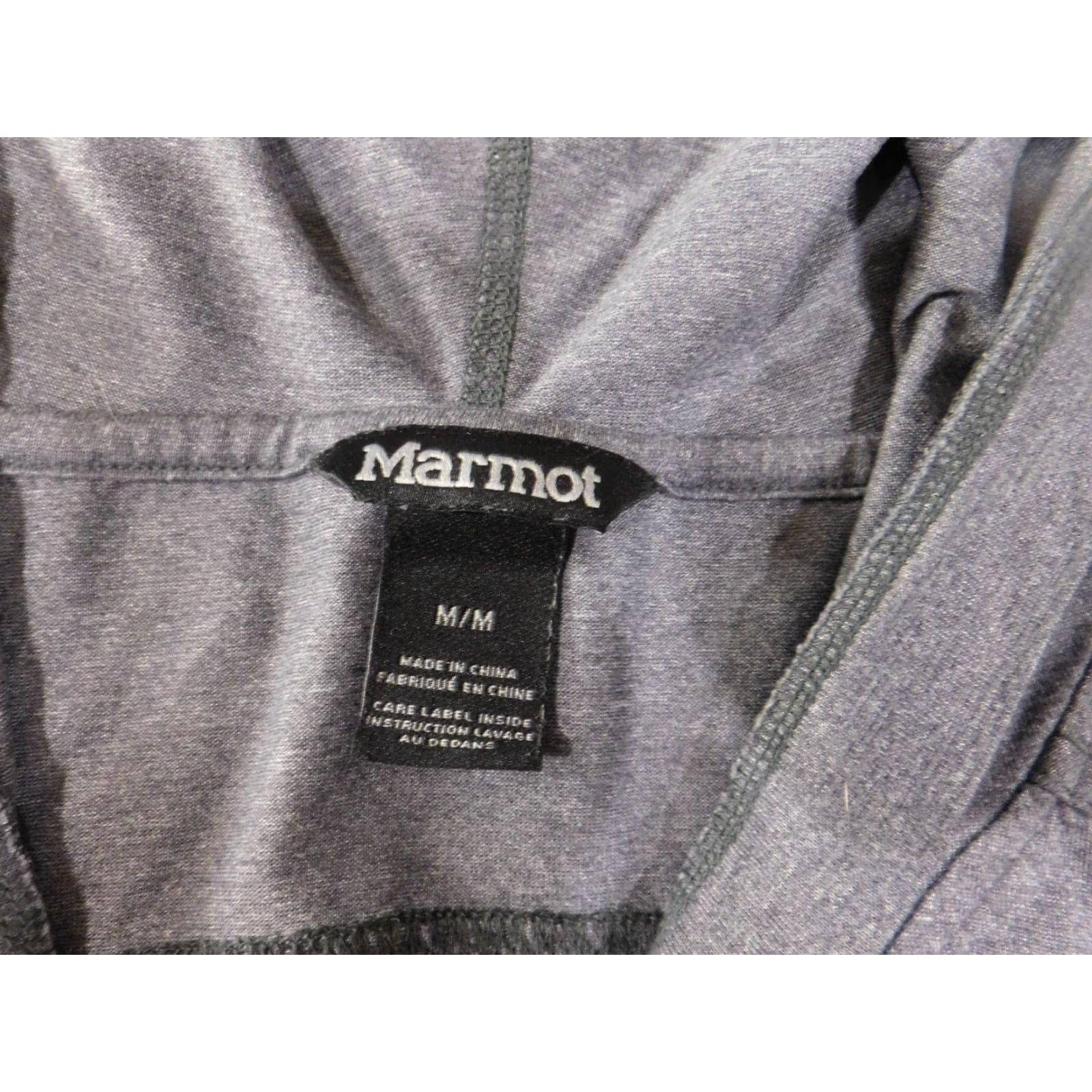 Marmot Marmot Hoodie Women M Gray Lightweight Pullover Crew Neck Outdoors Hiking Logo Knit Nylon Polyester Stitching Discoloration Hole - Good Condition Size M / US 6-8 / IT 42-44 - 5 Thumbnail