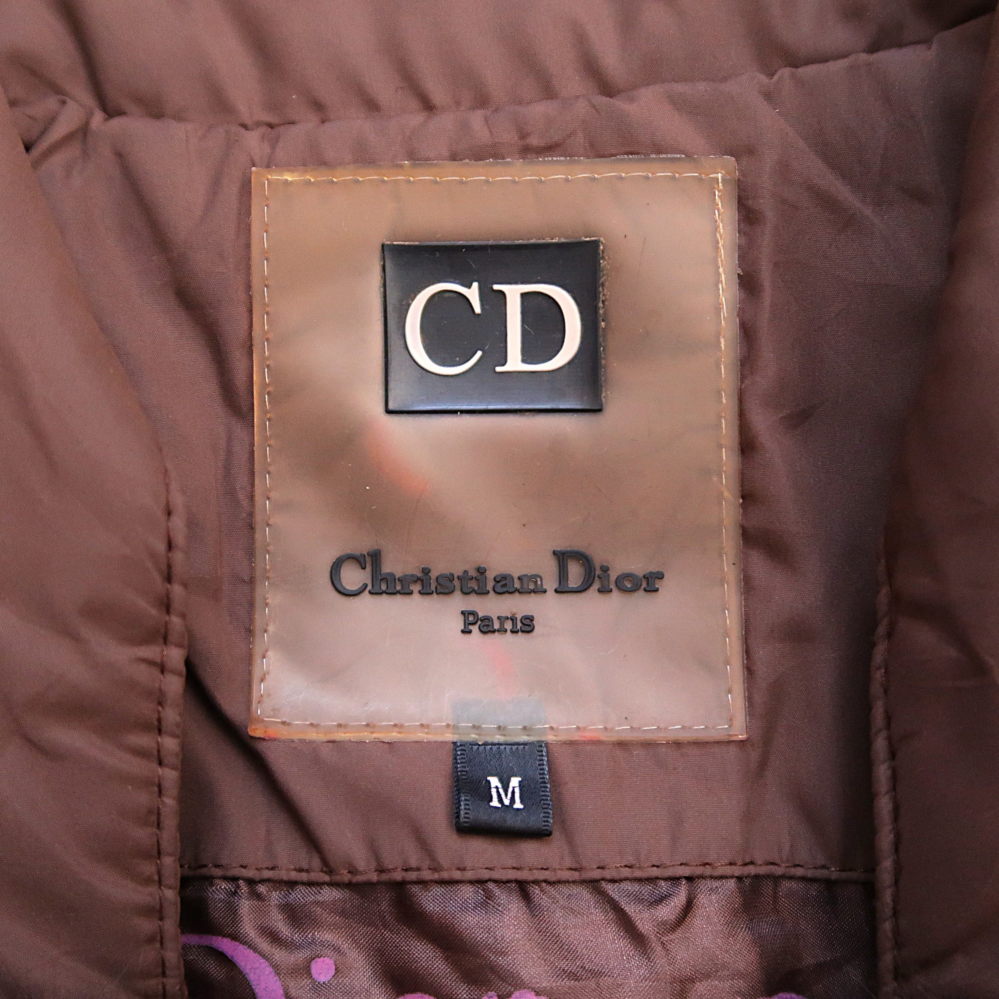 Christian Dior Monsieur Christian Dior Jacquard Oblique Puffer Fur Jacket Size M / US 6-8 / IT 42-44 - 4 Thumbnail