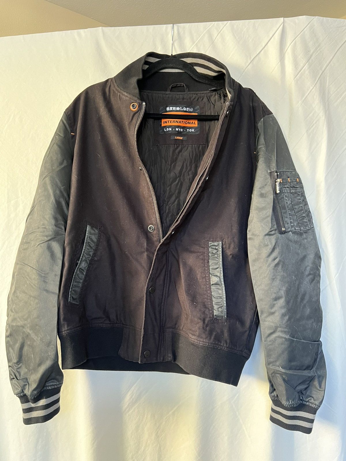 Superdry Superdry Pigment Denim Mix Bomber Jacket Size US L / EU 52-54 / 3 - 1 Thumbnail