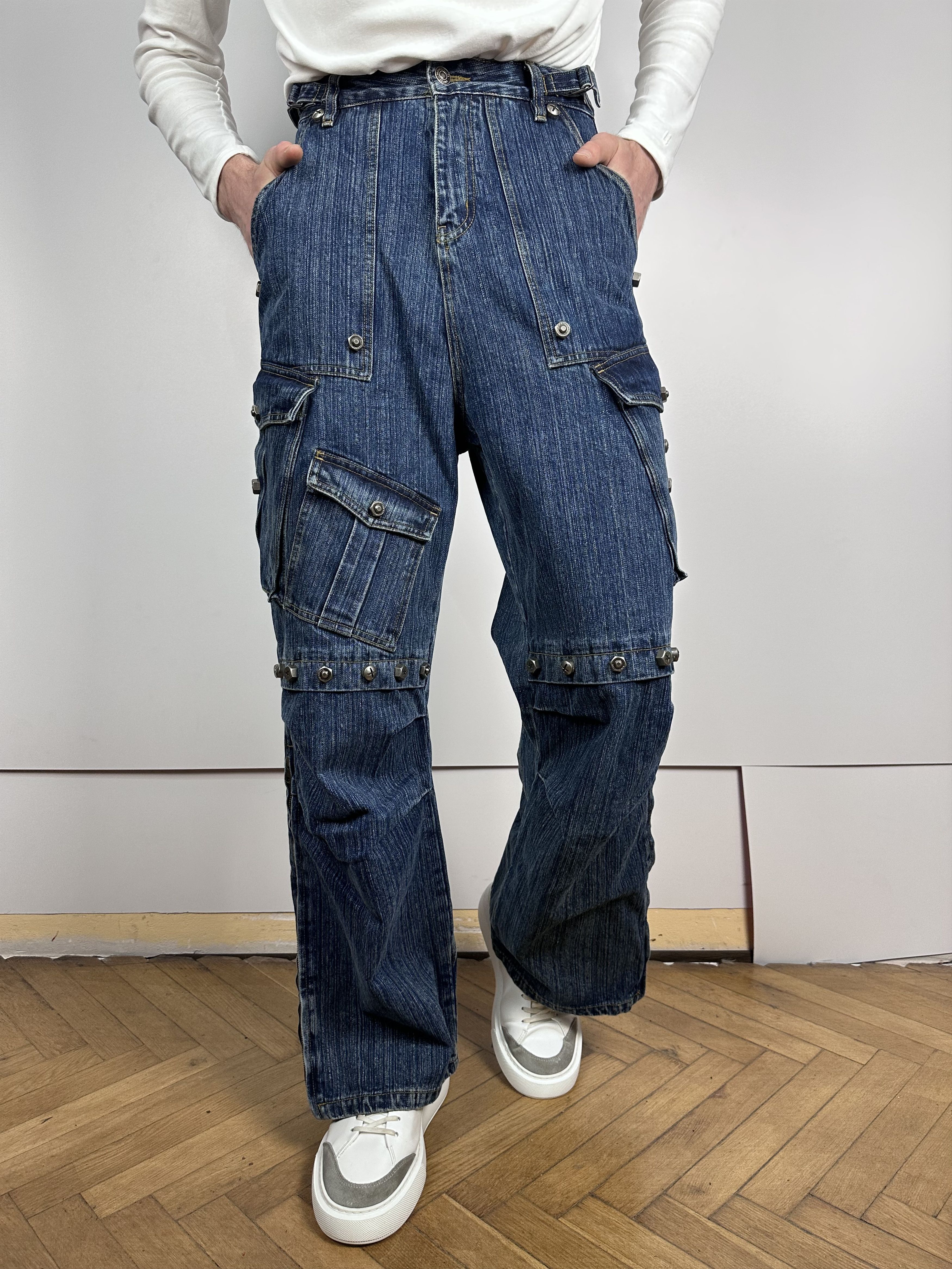 Vintage Masonprince Multi-pocket Avangard Y2K Cargo Denim Japan S Size US 32 / EU 48 - 5 Thumbnail