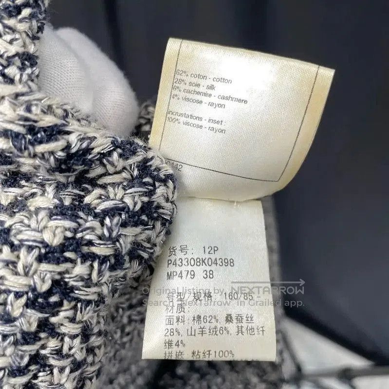 Chanel Chanel Gray Cotton Blend Sweater for Women . Size L / US 10 / IT 46 - 4 Thumbnail