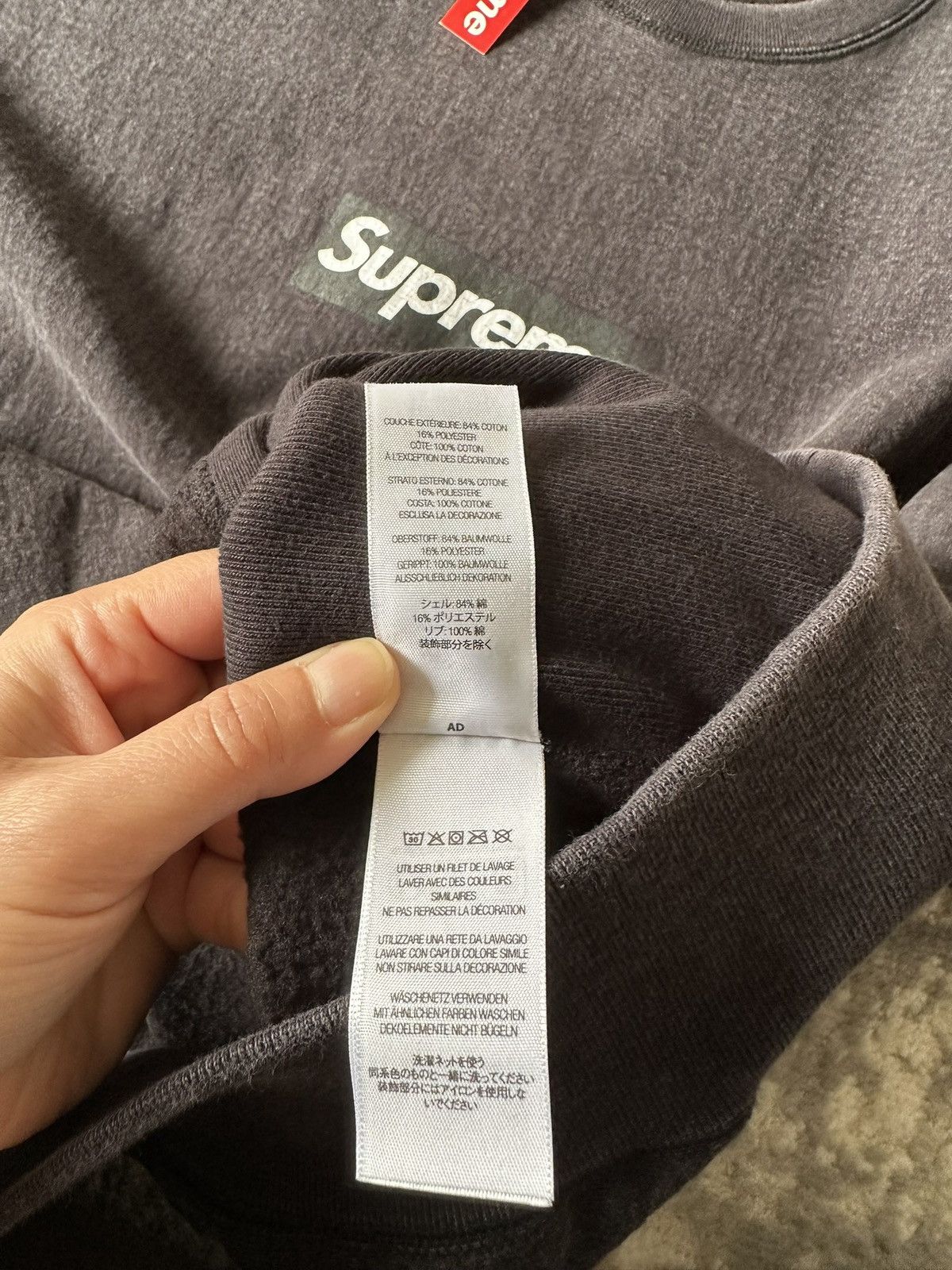 Supreme SUPREME WASHED BOX LOGO CREWNECK SS25 Size US XL / EU 56 / 4 - 8 Thumbnail