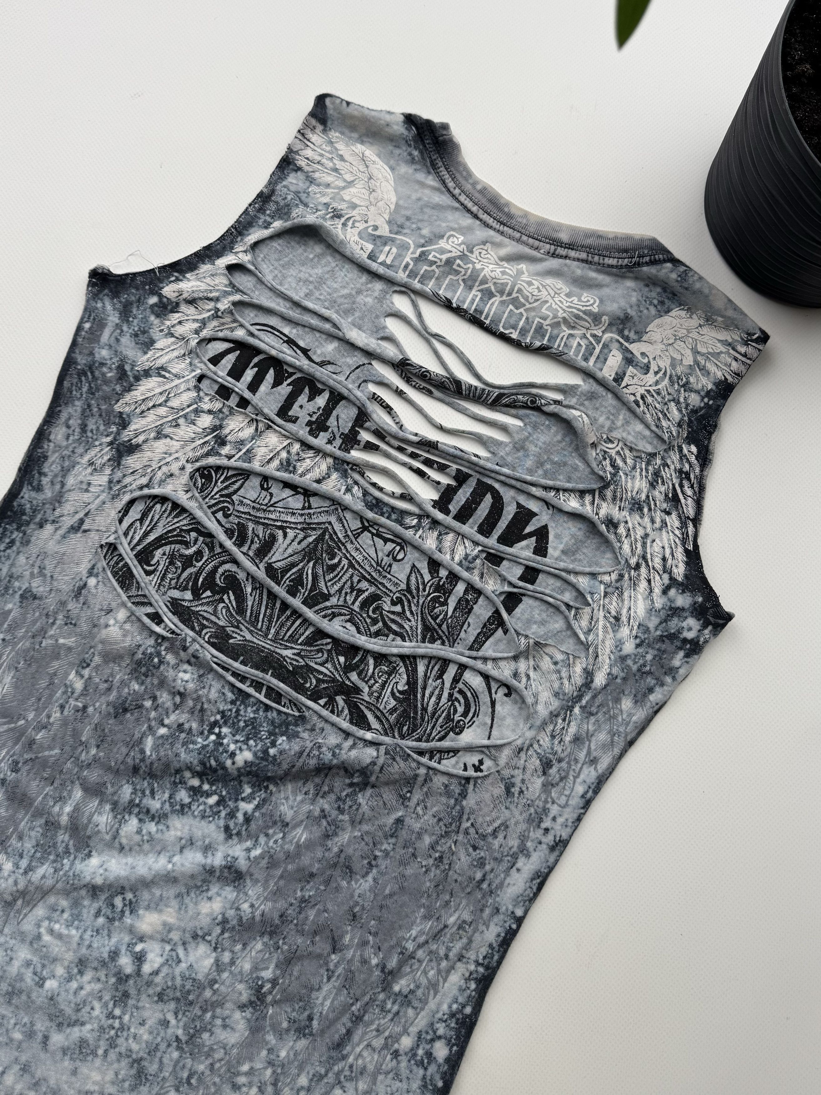 Affliction Affliction Vintage Distressed Tank Top (375) Size S / US 4 / IT 40 - 5 Thumbnail
