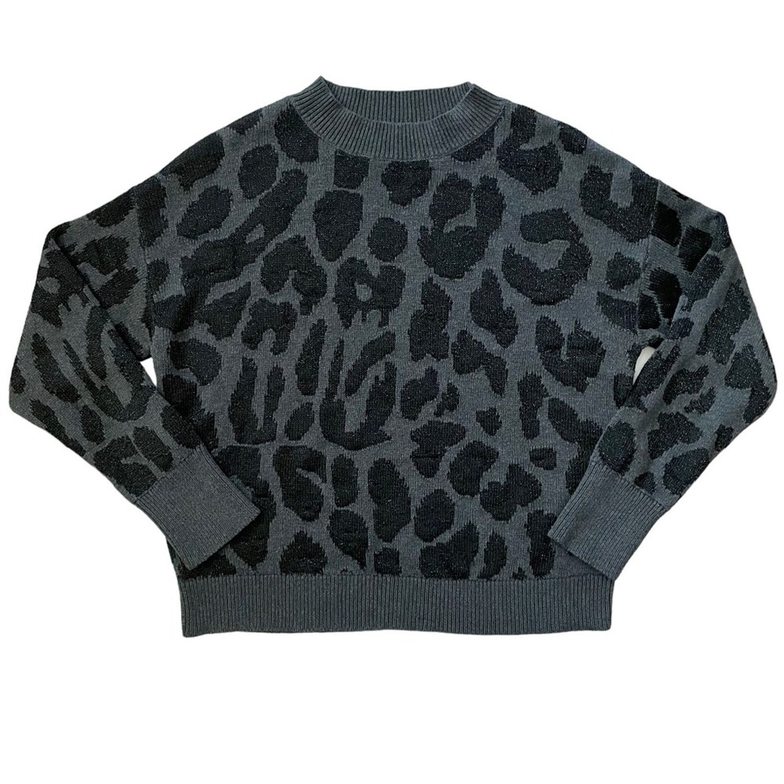 Rta RtA Liam Leopard Chrome Black Gray Intarsia Knit Sweater Top Size S / US 4 / IT 40 - 10 Thumbnail