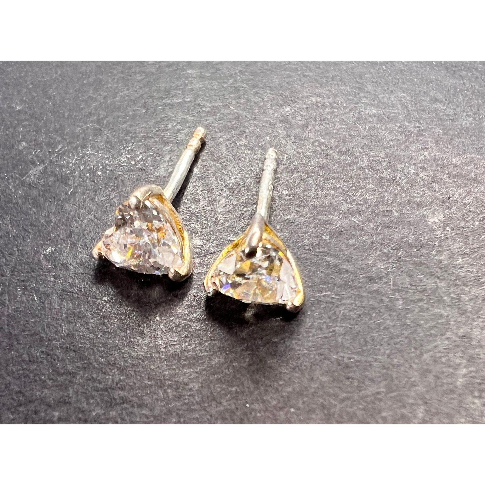 Other Heart shaped CZ stud earrings in sterling silver Size ONE SIZE - 8 Thumbnail