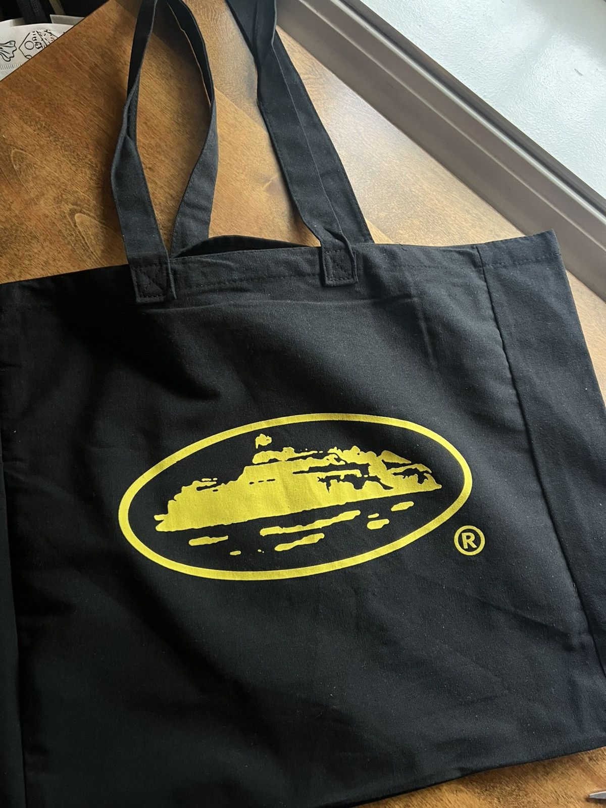 Corteiz Alcatraz Black Yellow Tote Bag, Men's