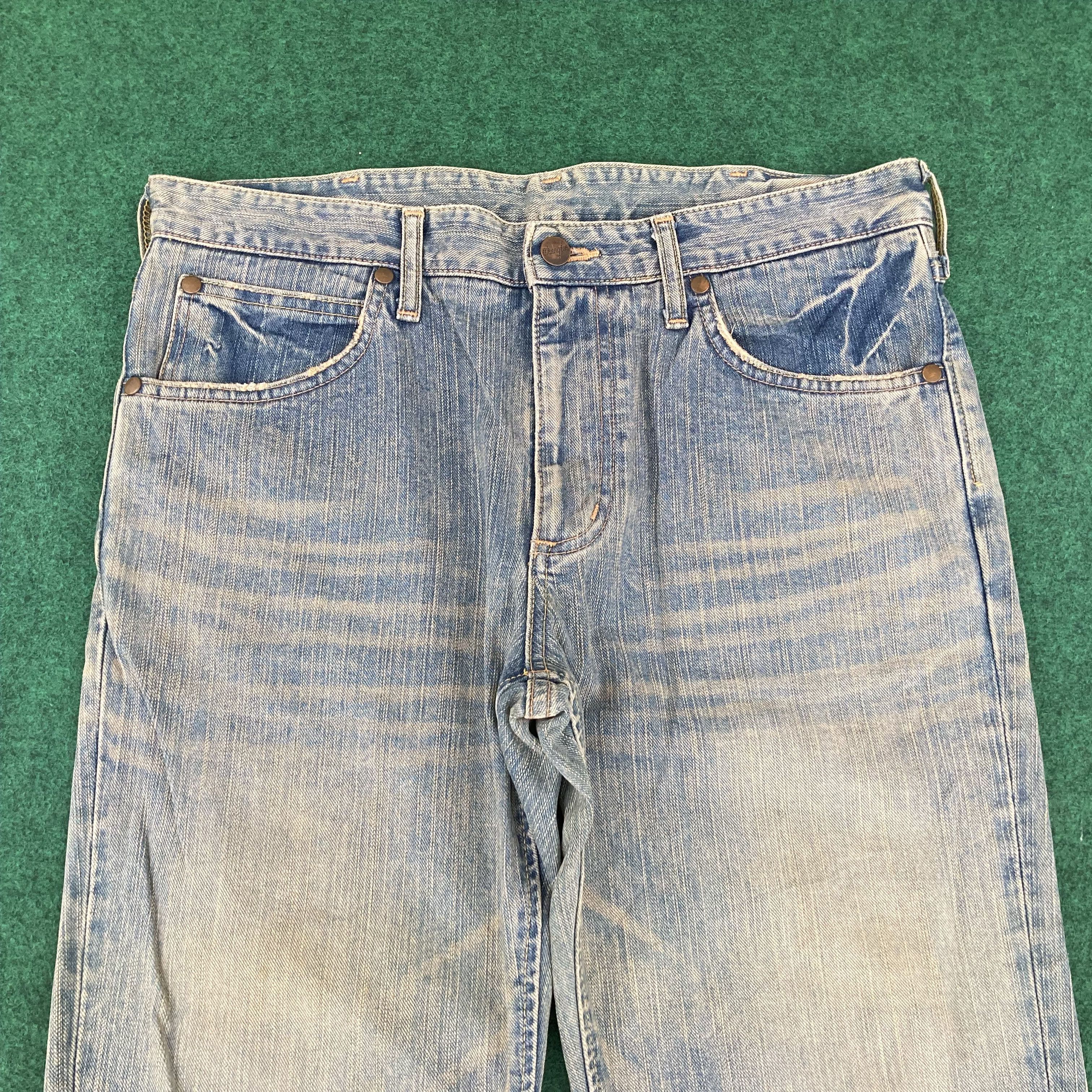 Vintage × Wrangler Vtg Wrangler Blue Denim Flare 90s Sz 33 Bootcut Jeans Size US 33 - 3 Thumbnail